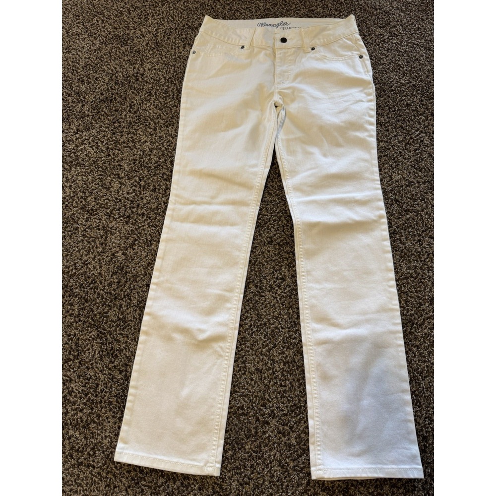 Wrangler Women's Size 9 X 32 Straight Leg White Jeans